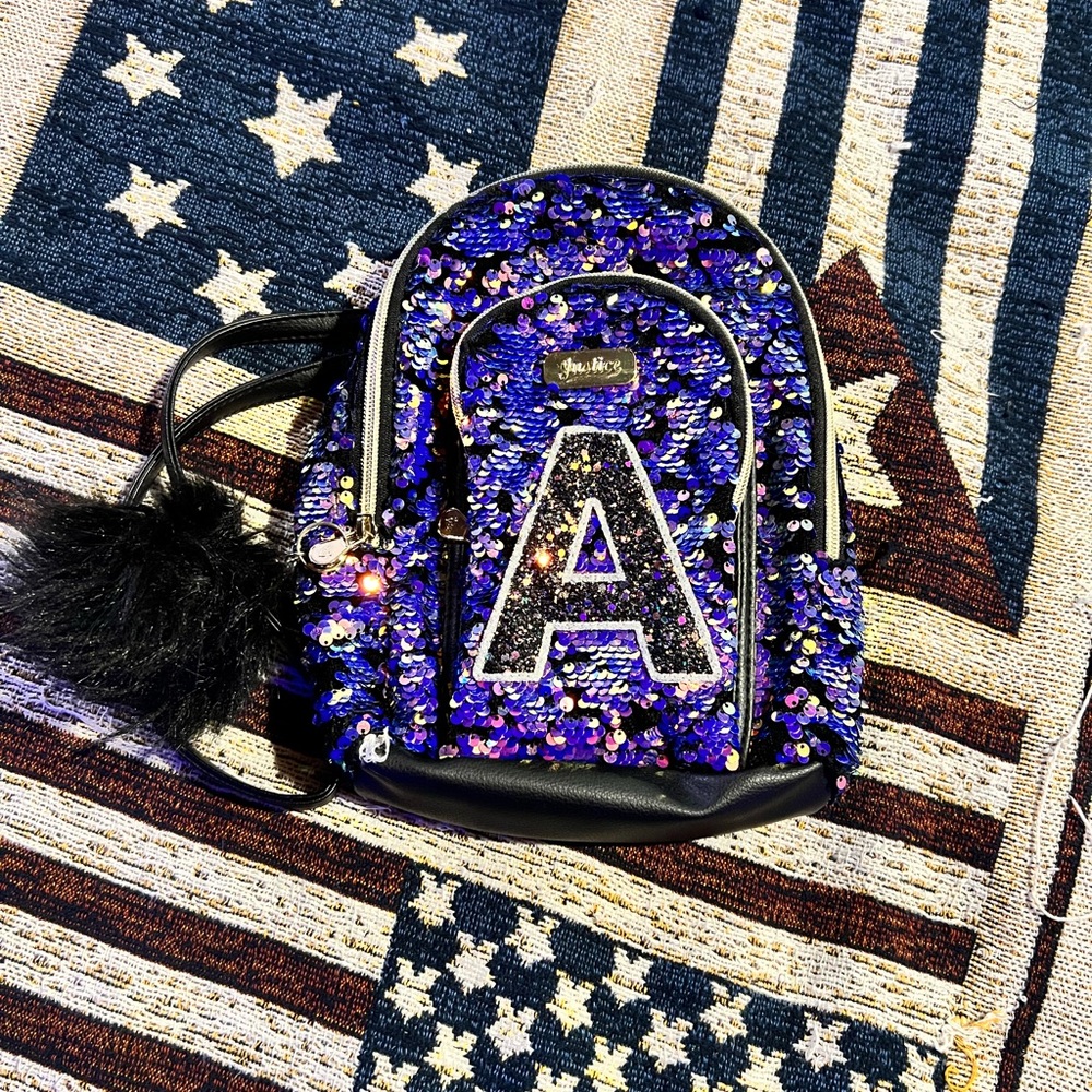 Super cute sequin backpack purse